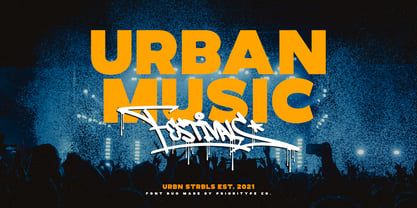 Urban Starblues Font Poster 2
