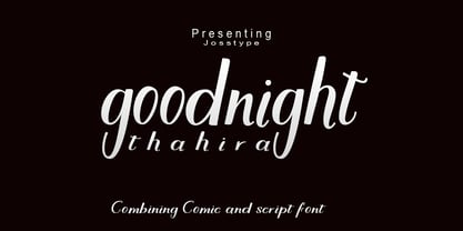 Goodnight Thahira Font Poster 1