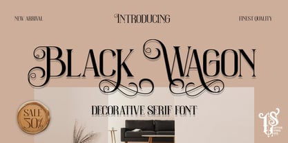 Black wagon Font Poster 1