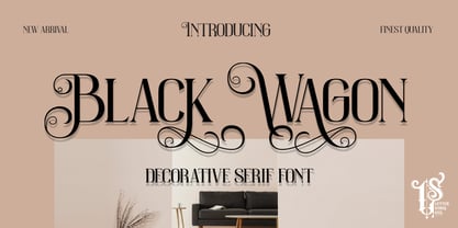 Black wagon Font Poster 2
