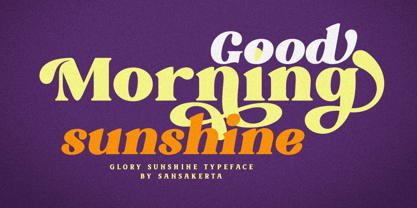 Glory Sunshine Font Poster 2