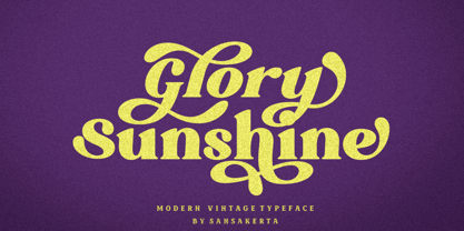 Glory Sunshine Font Poster 1