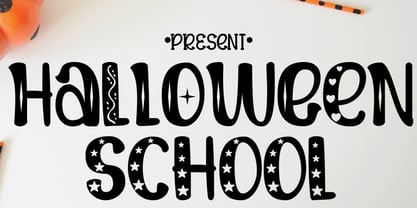 Halloween School Font Poster 1