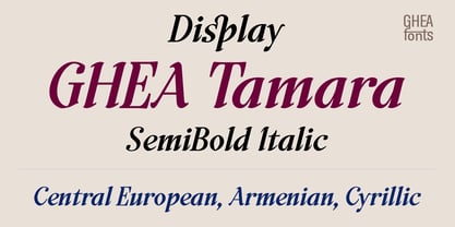 GHEA Tamara Font Poster 1