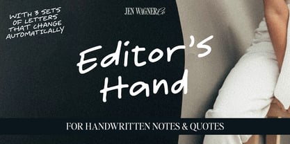 Editors Hand Font Poster 1
