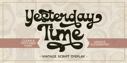 Yesterday Time Font Poster 1