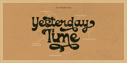Yesterday Time Font Poster 10