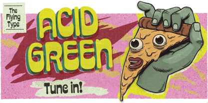 Acid Green Font Poster 1