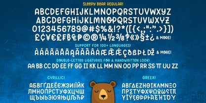 Sleepy Bear Font Poster 2