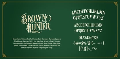 Brown Hunter Vic Font Poster 2