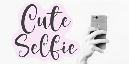 Cute Selfie Font Poster 1