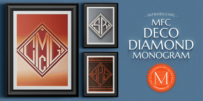MFC Deco Diamond Monogram Font Poster 1
