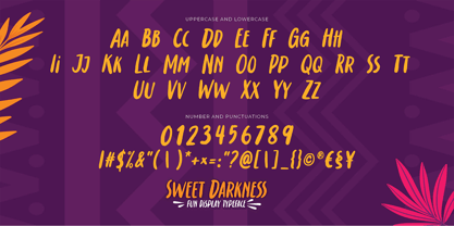 Sweet Darkness Font Poster 6