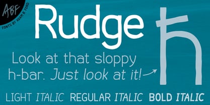 Rudge Font Poster 2