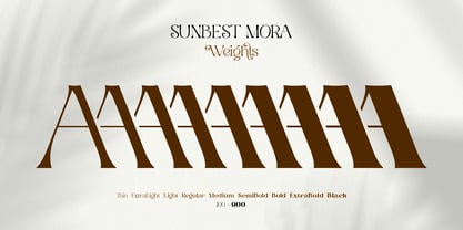 Sunbest Mora Font Poster 2