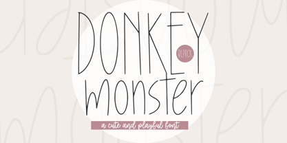 Donkey Monster Font Poster 1