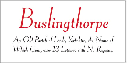 Buslingthorpe Font Poster 3