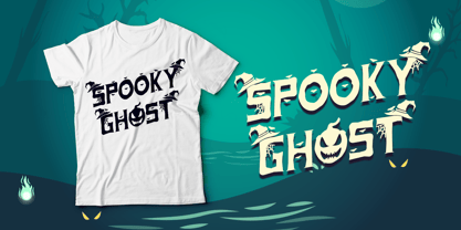 Spooky Ghost Fuente Póster 4