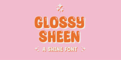 Glossy Sheen Font Poster 1
