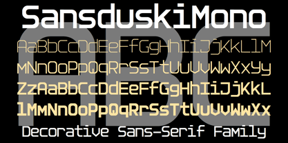 Sansduski Mono Font Poster 1