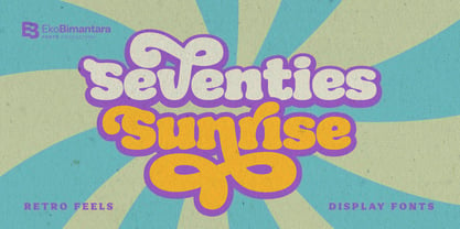 Seventies Sunrise Font Poster 1