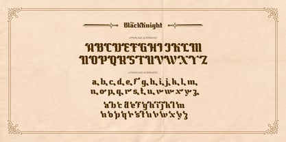 The Black Knight Font Poster 7