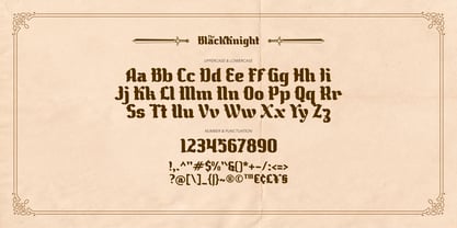 The Black Knight Font Poster 6