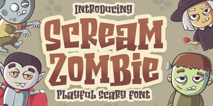 Scream Zombie Font Poster 1