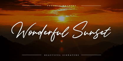 Wonderful Sunset Font Poster 1