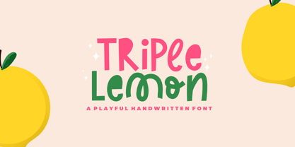 Triple Lemon Font Poster 1