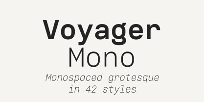 Voyager Mono Font Poster 1
