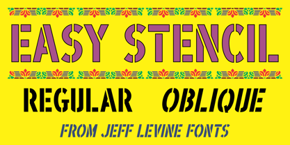 Easy Stencil JNL Font Poster 1