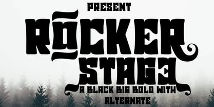 Rocker stage Font Poster 1
