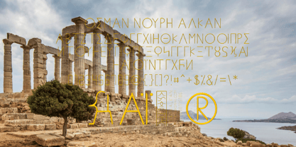 Ongunkan Greek Script Fuente Póster 4