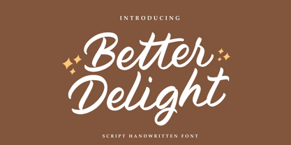 Better Delight Font Poster 1