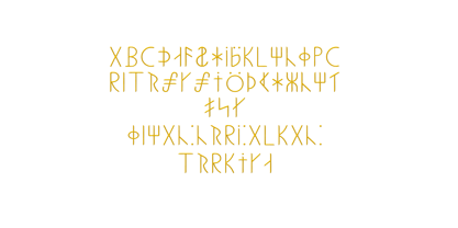 Ongunkan Liljegren Runic Font Poster 3