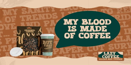 Lazy Coffee Font Poster 4
