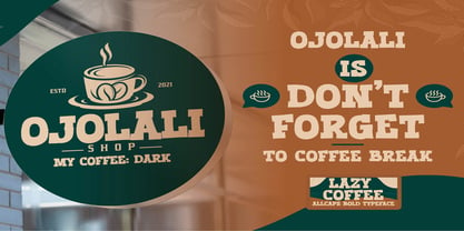 Lazy Coffee Font Poster 6