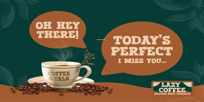 Lazy Coffee Font Poster 8