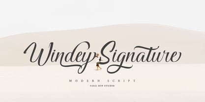 Windey Signature Font Poster 1