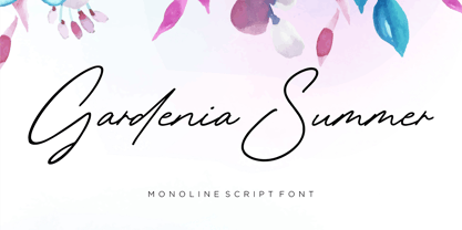 Gardenia Summer Font Poster 1