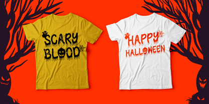 Scary Blood Font Poster 5