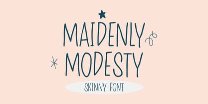 Maidenly Modesty Font Poster 1