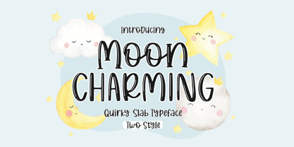 Moon Charming Font Poster 1