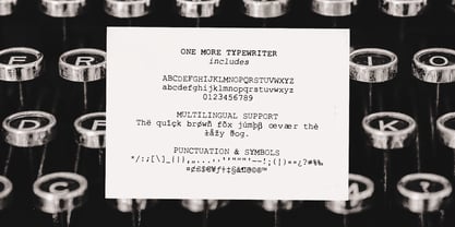 One More Typewriter Font Poster 3