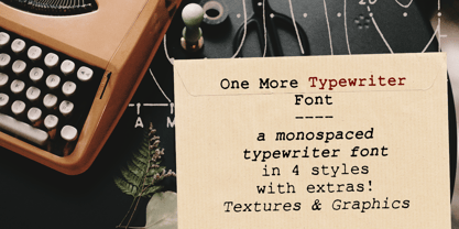 One More Typewriter Font Poster 1