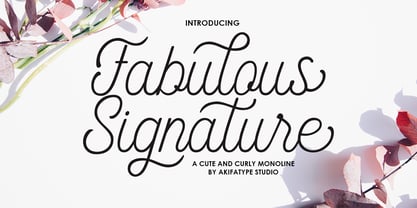 Fabulous Signature Font Poster 1