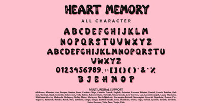 Heart Memory Font Poster 8