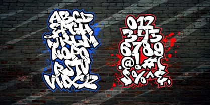 Blue Monsta Graffiti Font Poster 2
