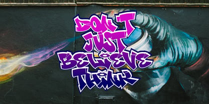 Blue Monsta Graffiti Font Poster 6